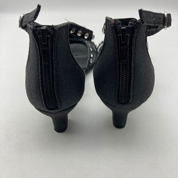 Steve Madden Jdancer Glitter Black Strappy Rhinestone Sandals Size 7,5 - Picture 3 of 8